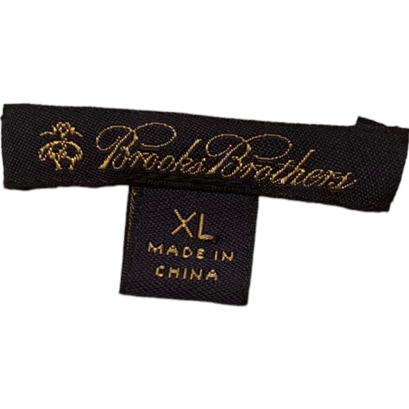 Brooks Brothers Taupe White Patterned Silk Blend V-Neck Cardigan Sweater Size XL - Picture 5 of 6